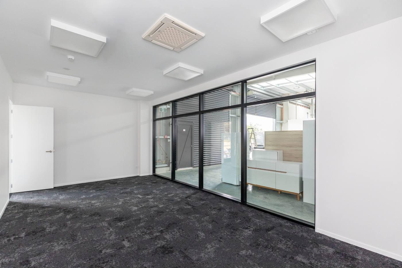 Office interior glazed wall