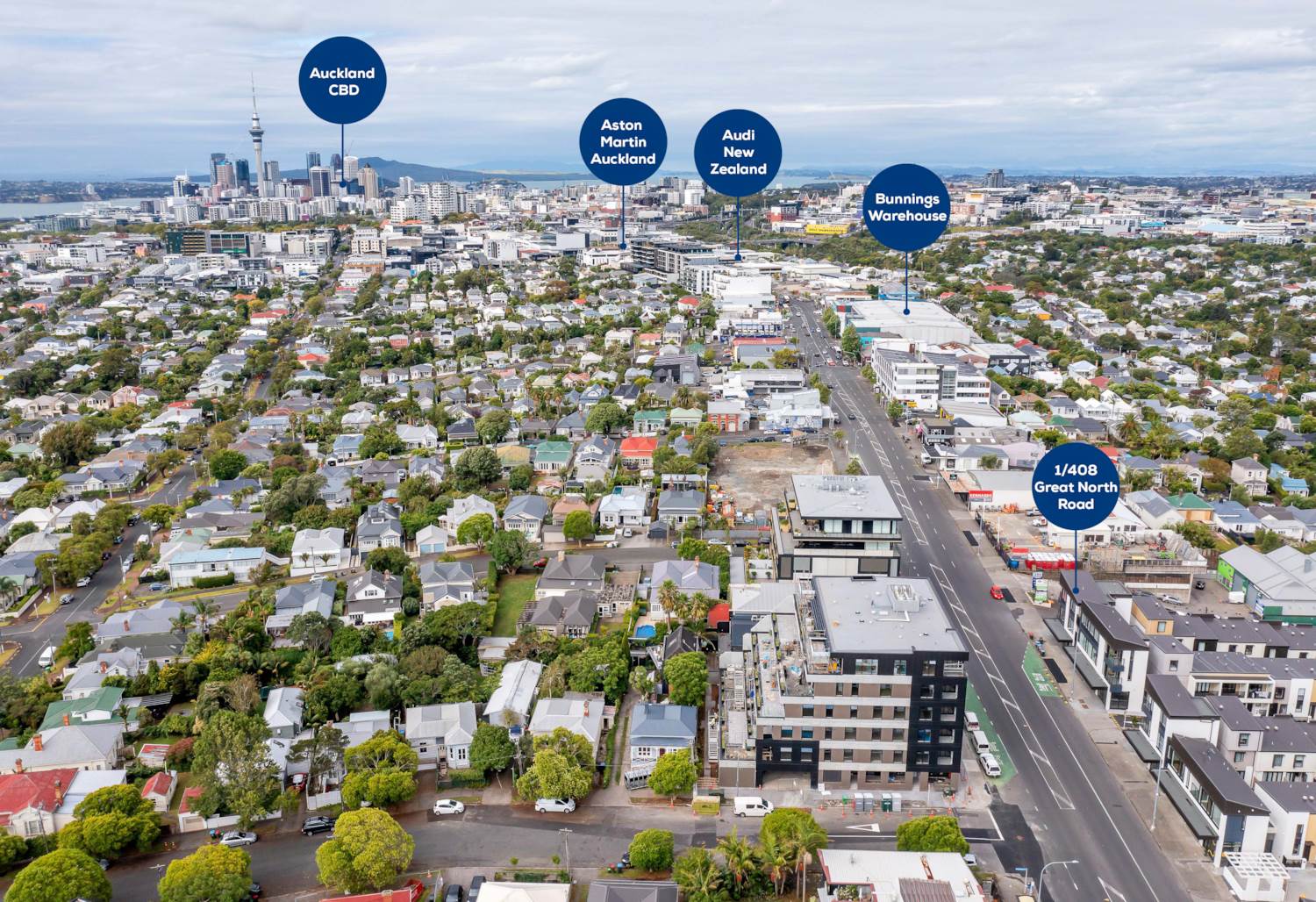 1/408 Great North Road surrounding amenities aerial